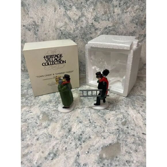 Department 56 Heritage Village Collection Town Crier & Chimney Sweep - Picture 4 of 5